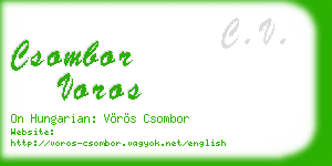 csombor voros business card